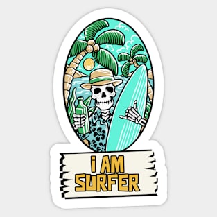 I AM SURFER Sticker